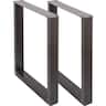 VEVOR - Set of 2 Steel Table Legs, 28''Height 30''Wide Dining Table Legs, Heavy Duty 3.1" Square Box Section X Frame Table Legs - Black