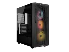 CORSAIR - 3200D RS ARGB Mid-Tower Chassis, 3x RS120 ARGB Fans, DIY Features, Smoke - Smoke