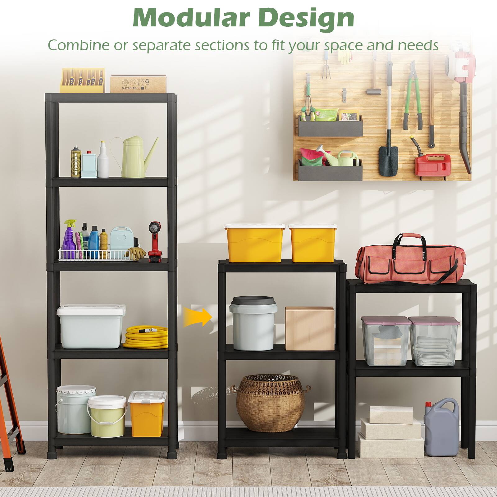 Modular Design  
Combine or separate sections to fit your space and needs