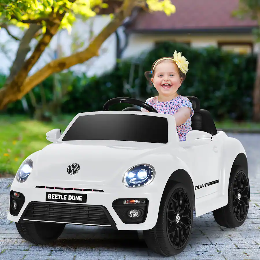 Costway 12V Kids Ride On Car Licensed Volkswagen Beetle w/ Remote ...
