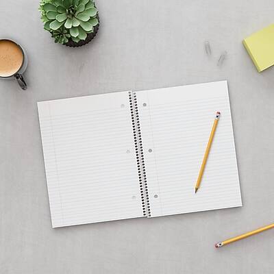 Alt View 4. Staples - 1-Subject Notebook, 8" x 10.5", College Ruled, 70 Sheets, 3/Pack  - Black.