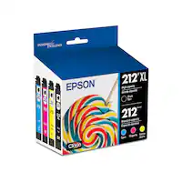 Epson - 212 Claria Ink High Capacity Black & Standard Color Cartridge Combo Pack (T212XL-BCS) - Black/Cyan/Magenta/Yellow - Front_Zoom