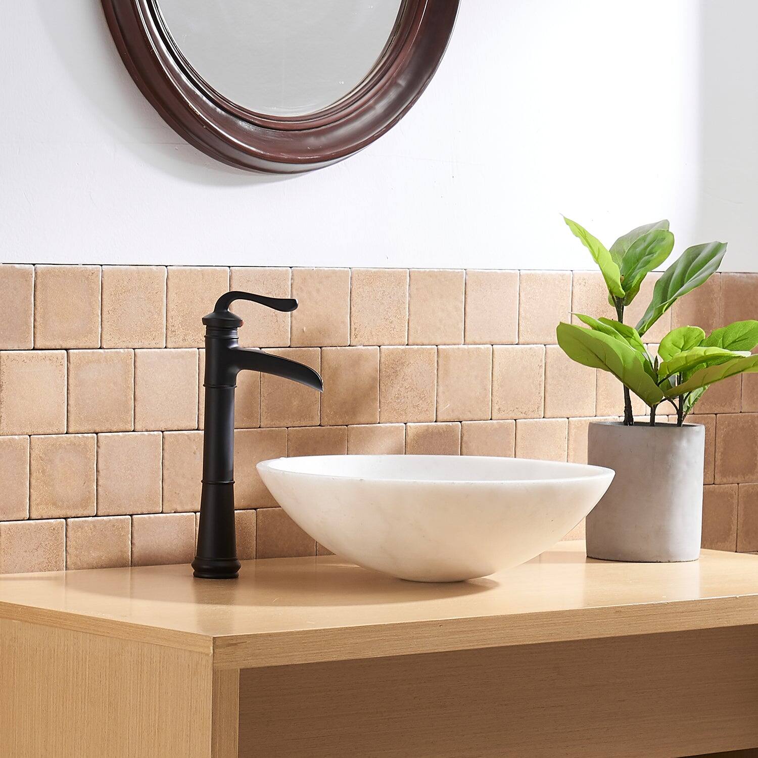 Alt View 4. Boyel Living - Waterfall Single Handle Single Hole Vessel Bathroom Faucet with Pop-up Drain in Matte Black - Matte Black.