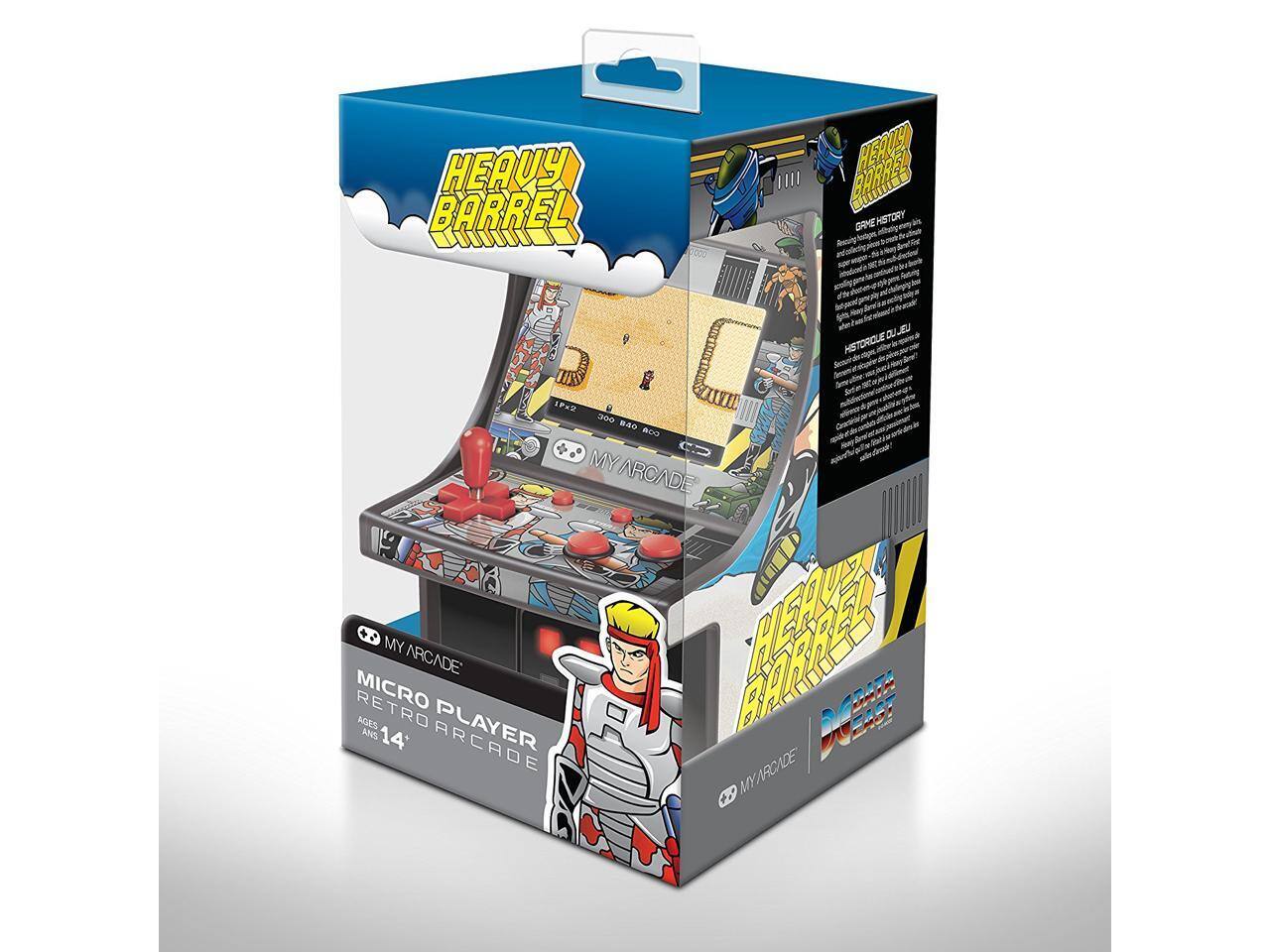 HEAVY BARREL  
HEAVY BARREL  
GAME HISTORY  
Assis Avigi  
wpn - des - nt n Ho  
BUJE LEU MISTORIQUE  
Jeoan de dranm V  
1P 00 0 ADO de - S  
MY ARCADE  
MY ARCADE  
BARRE  
HEA MICRO  
AGES 14  
MY ARCADE  
RETRO  
AGES 14  
MY ARCADE  
PLAYER  
MY ARCADE