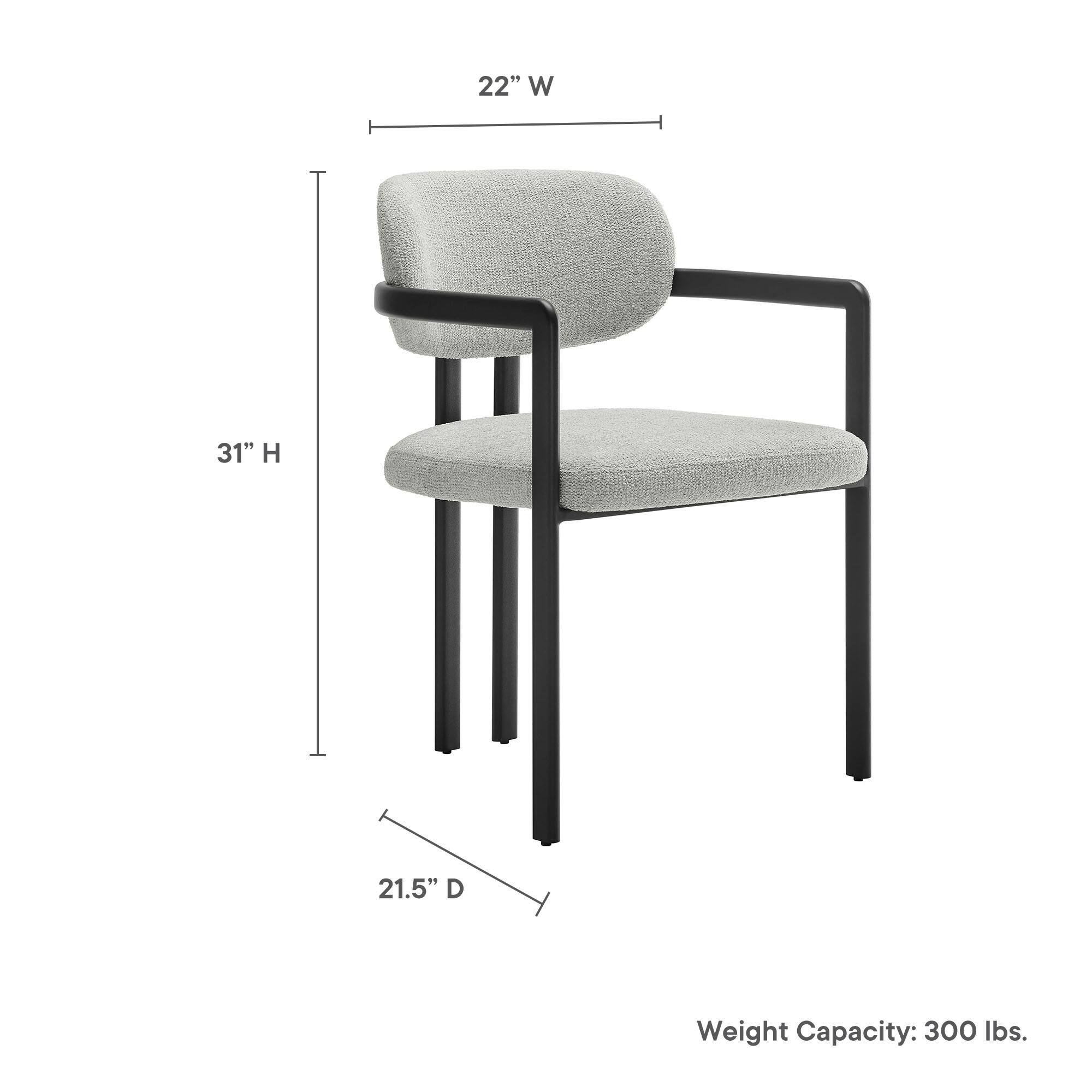 22" W x 31" H x 21.5" D  
Weight Capacity: 300 lbs.