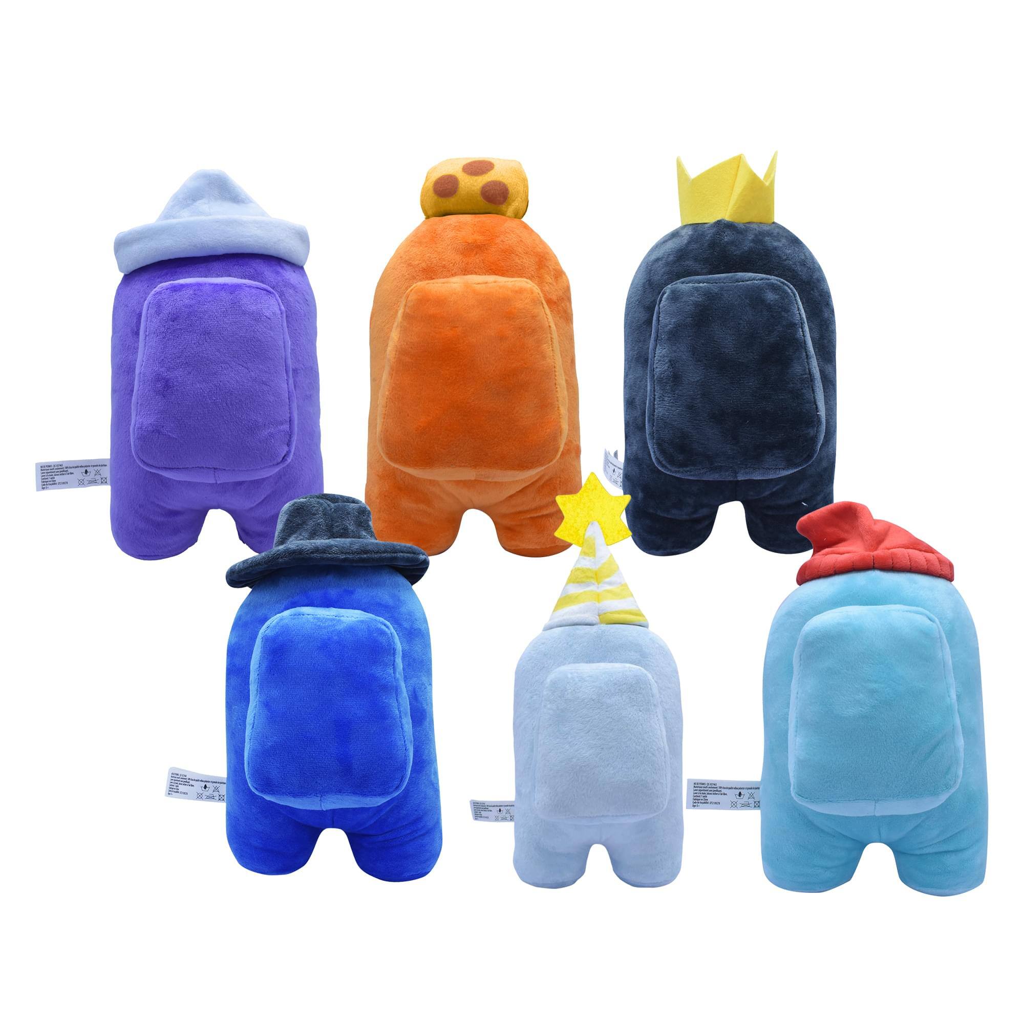 Alt View 3. Just Toys LLC - Among Us 7 Inch Plush Set of 6.