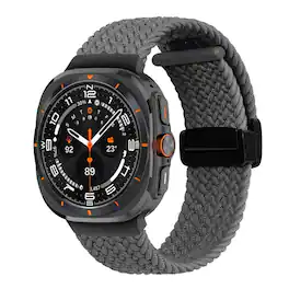 Stock Preferred - Braided Nylon Band for Samsung Galaxy Watch Ultra 2025 - Grey - Gray