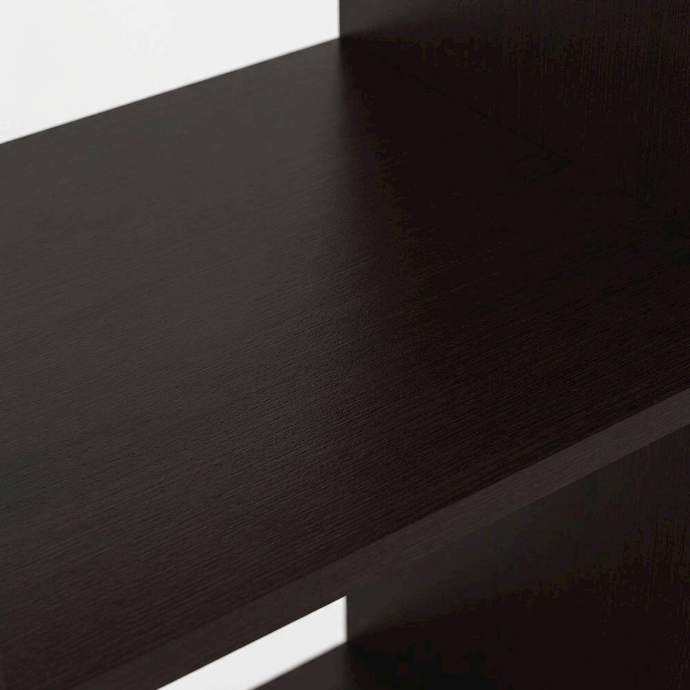 Alt View 1. FurniFact - Engineered Wood bookcase with open shelving for versatile storage - Dark Oak.