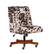 Angle Zoom. Linon Home Décor - Donora Cow Print Microfiber Fabric Adjustable Office Chair With Wood Base - Brown and White.