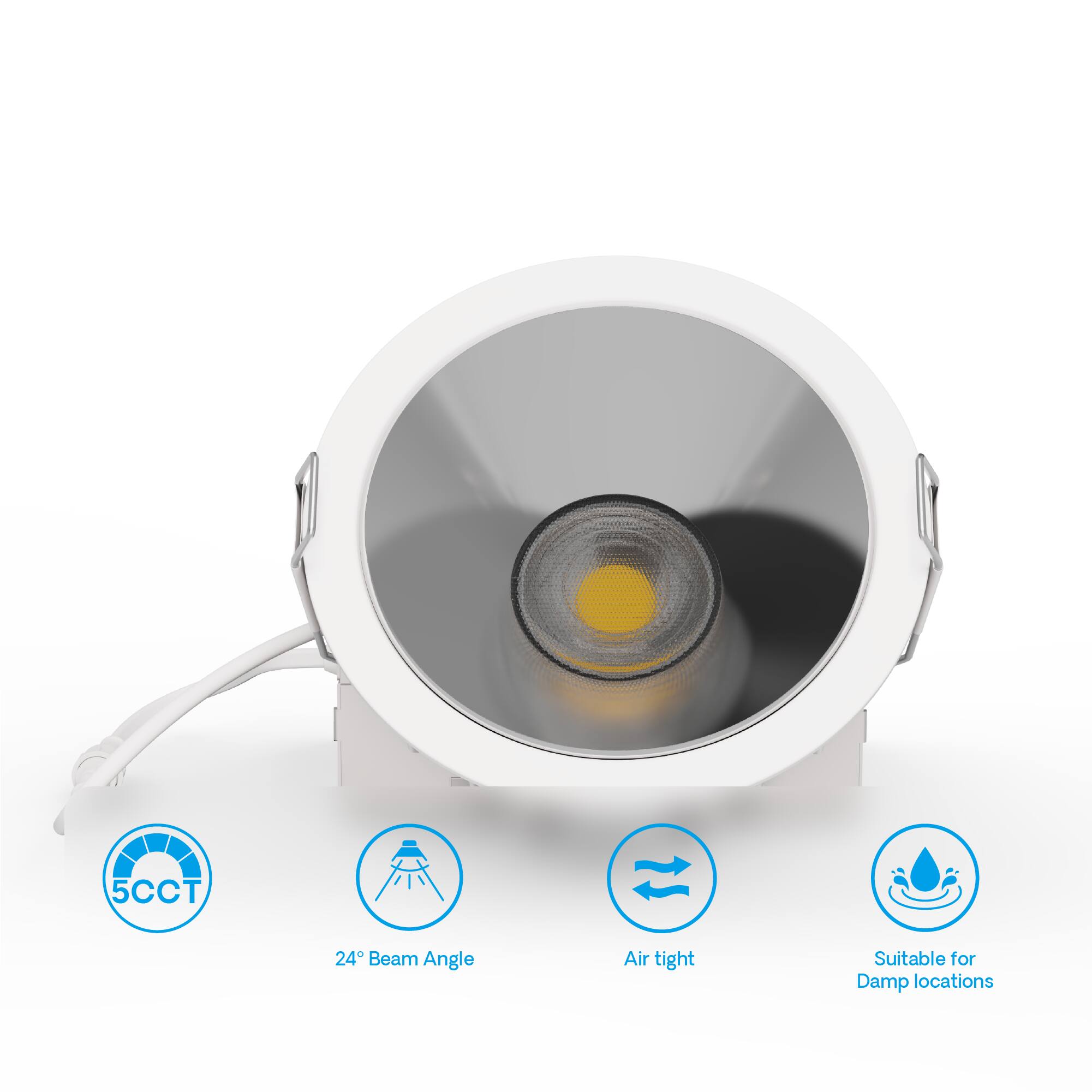 5CCT  
24° Beam Angle  
Air tight  
Suitable for Damp locations