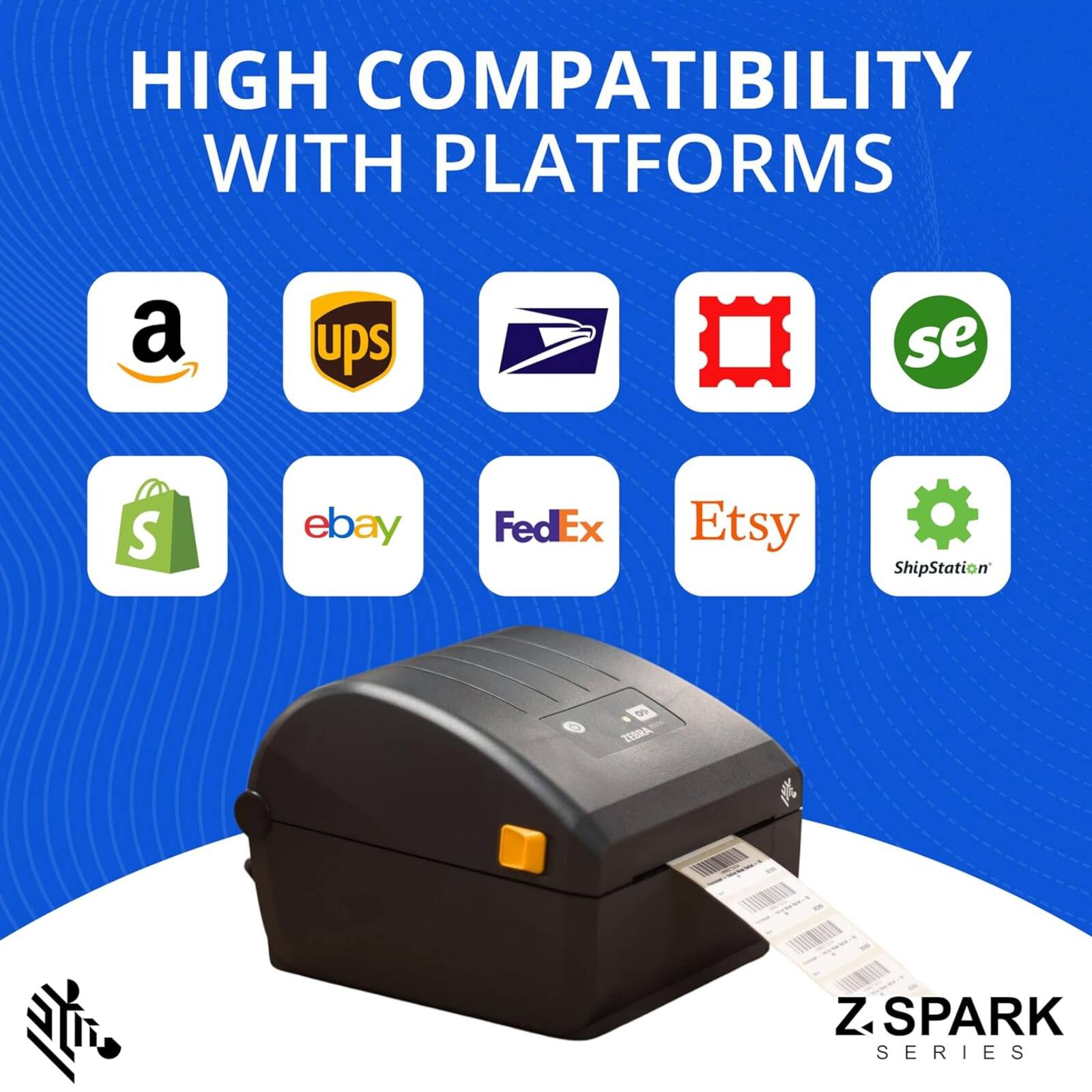 HIGH COMPATIBILITY WITH PLATFORMS

- Amazon
- UPS
- USPS
- Shopify
- eBay
- FedEx
- Etsy
- ShipStation

Z.SPARK SERIES