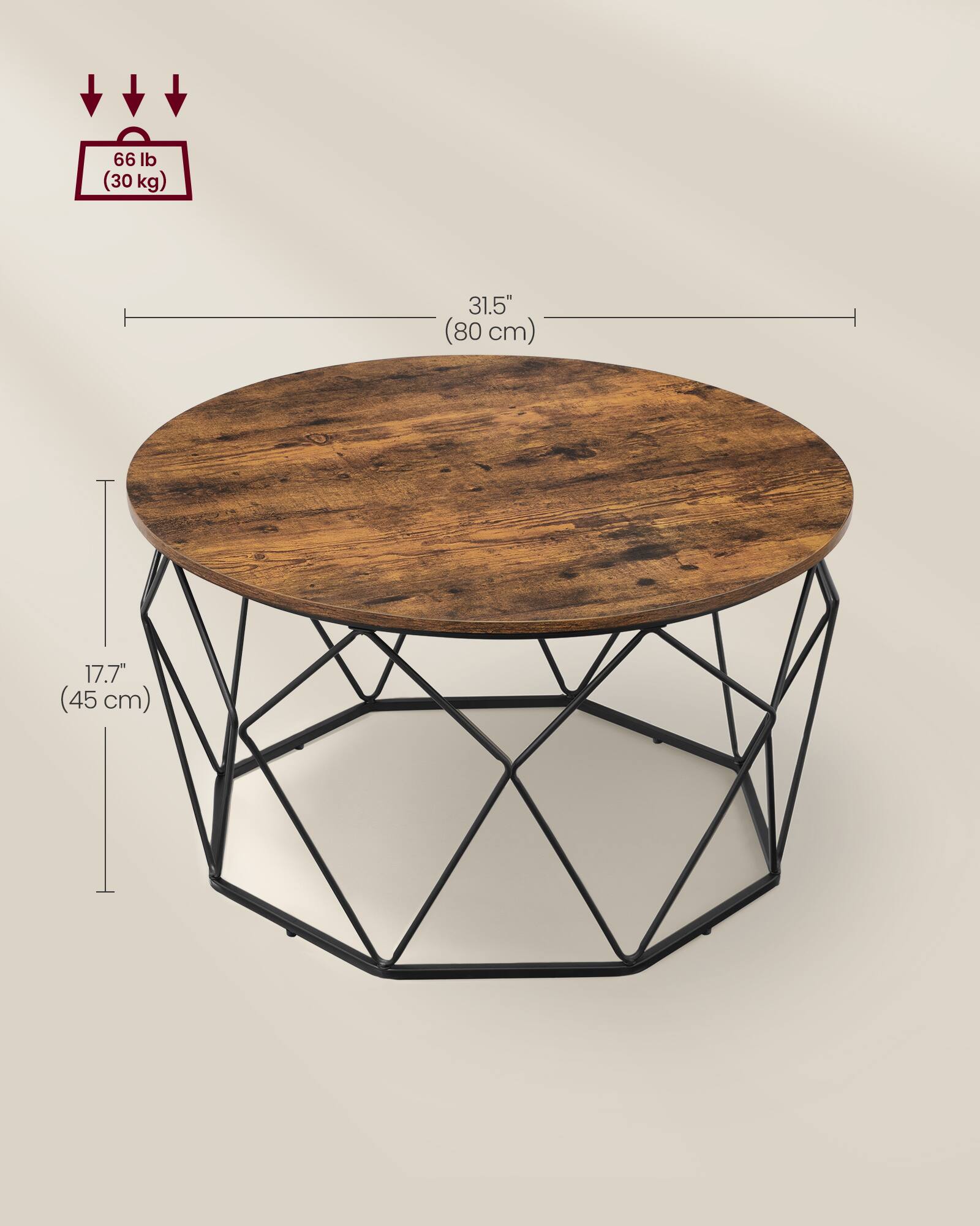 66 lb (30 kg)  
31.5" (80 cm)  
17.7" (45 cm)
