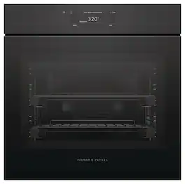 Fisher & Paykel - 24" 3 Cu Ft Built-in Combination Steam Single Oven, 6.8" Touchscreen, Handleless - Minimal (Soft - Black