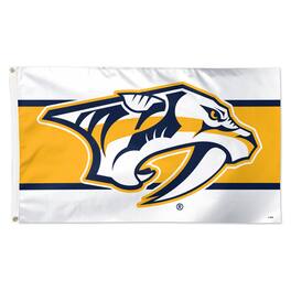WinCraft - Nashville Predators 3' x 5' Horizontal Stripe Deluxe Single-Sided Flag - White