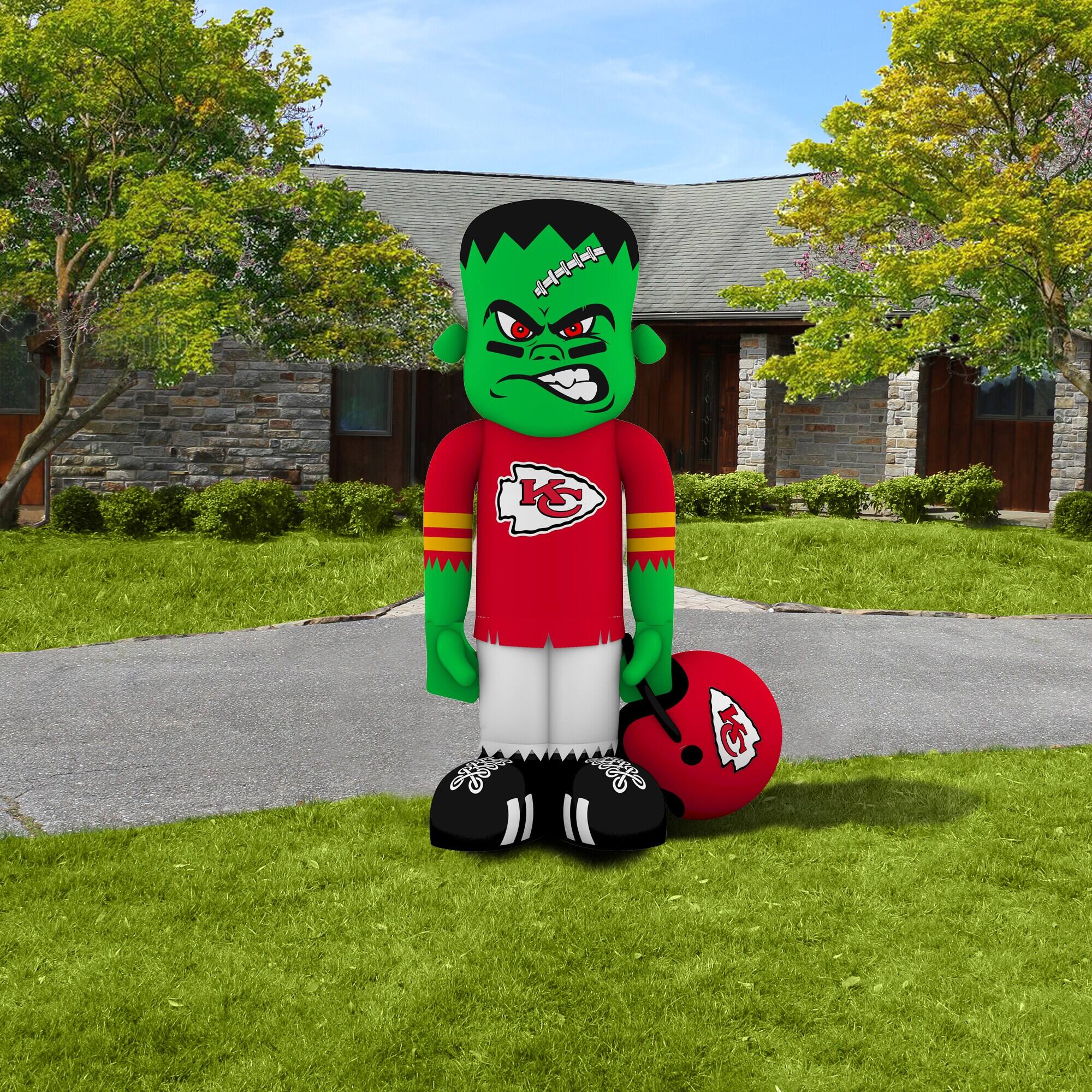 Alt View 3. Sporticulture - Kansas City Chiefs Halloween Lawn Inflatable Steinbacker - Multicolor.