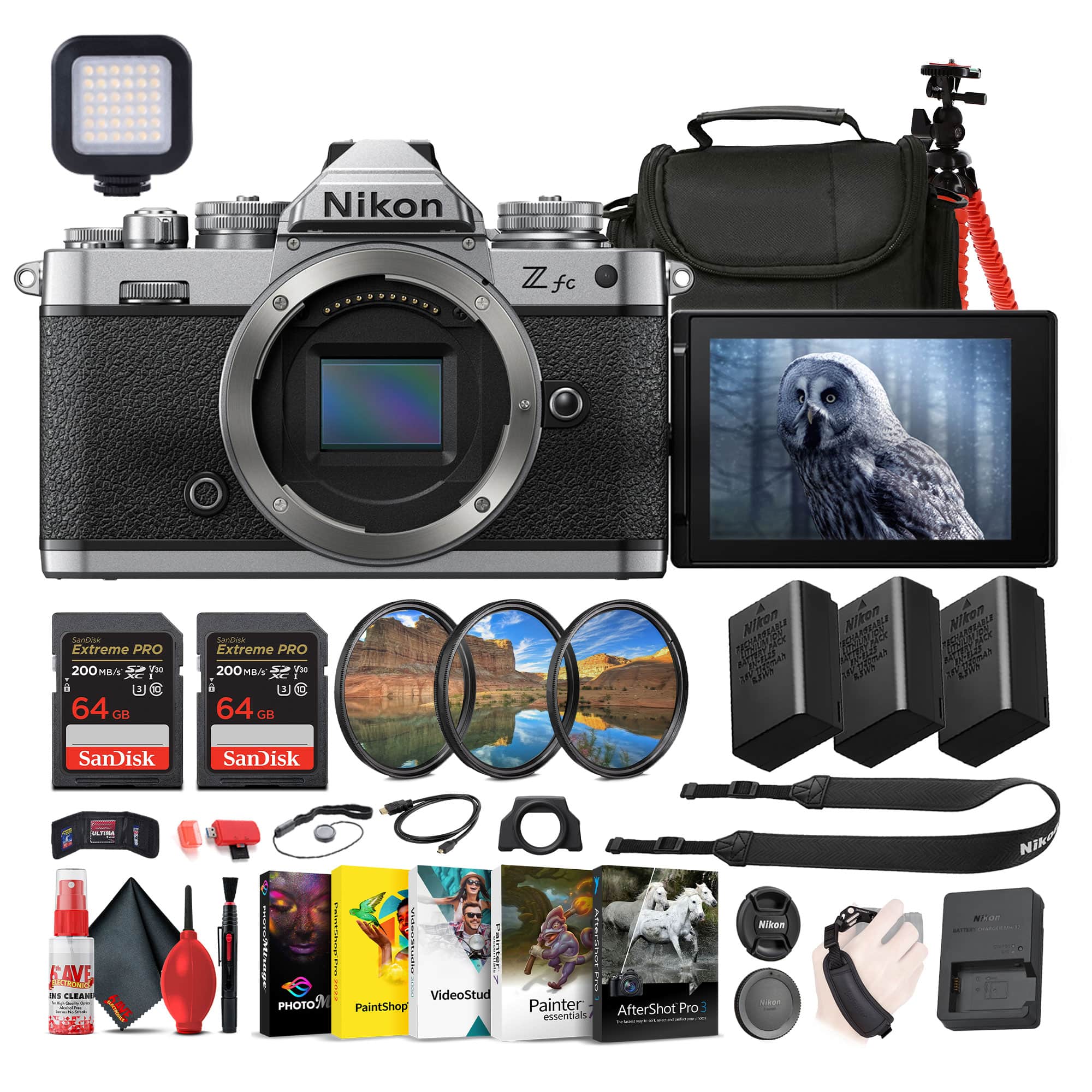Nikon - Z fc DX-Format Mirrorless Camera + EN-EL25 Battery + 64GB Memory Card + More