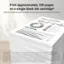 Print approximately 180 pages on a single black ink cartridge. Both cartridges must be installed in the printer and must have ink in them. Annual Presentation statistics nonumy erat oRT volutoat dolor nibh eulsmod se ai Lorem mi Lorem amer att Larem arnes Ga ipesrn Lorems ame Ipouim iomsnn dolor dofor HAAE aatar n amet ipsum wini tincidunt dalor enimn me Lt minim laoreet adipiscing veniam, dolore elit. sed quis magna ROR 84% 61% 75% 93% *Page yield may vary depending on texts/photos printed, applications software used, print mode, combination of the ink tank/ink cartridge size and type of paper used. When you use the Canon printer for the first time right after you install the provided ink tanks, the Canon printer consumes ink in the amount to enable printing by filling the nozzles of the Print Head with ink. For this reason, the number of sheets that can be printed with the first ink tanks is fewer.