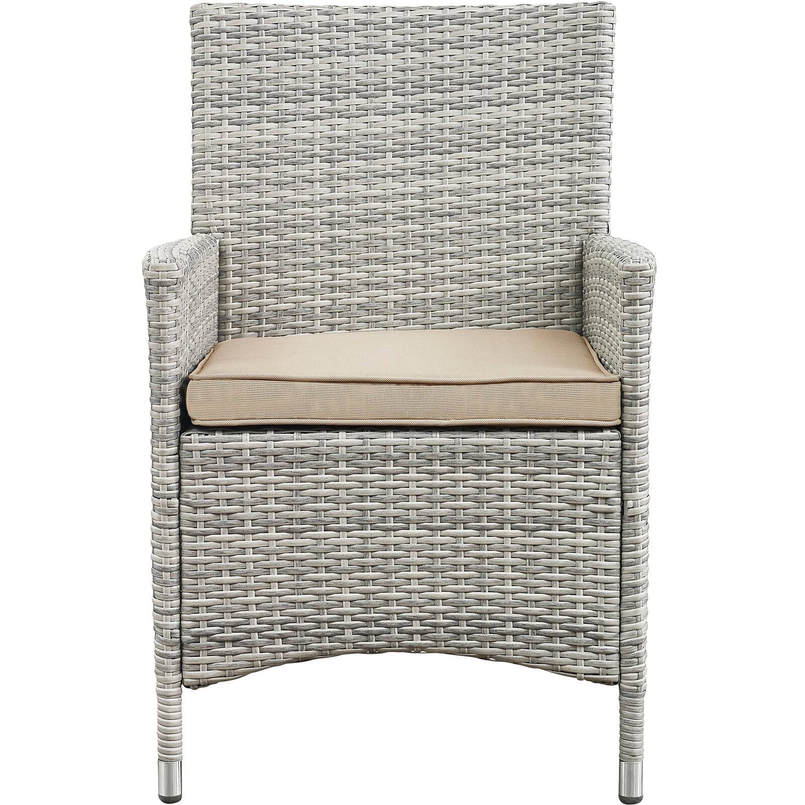 Alt View 9. Modway - Bridge 4 Piece Outdoor Patio Patio Conversation Set by Modway - Light Gray Beige.