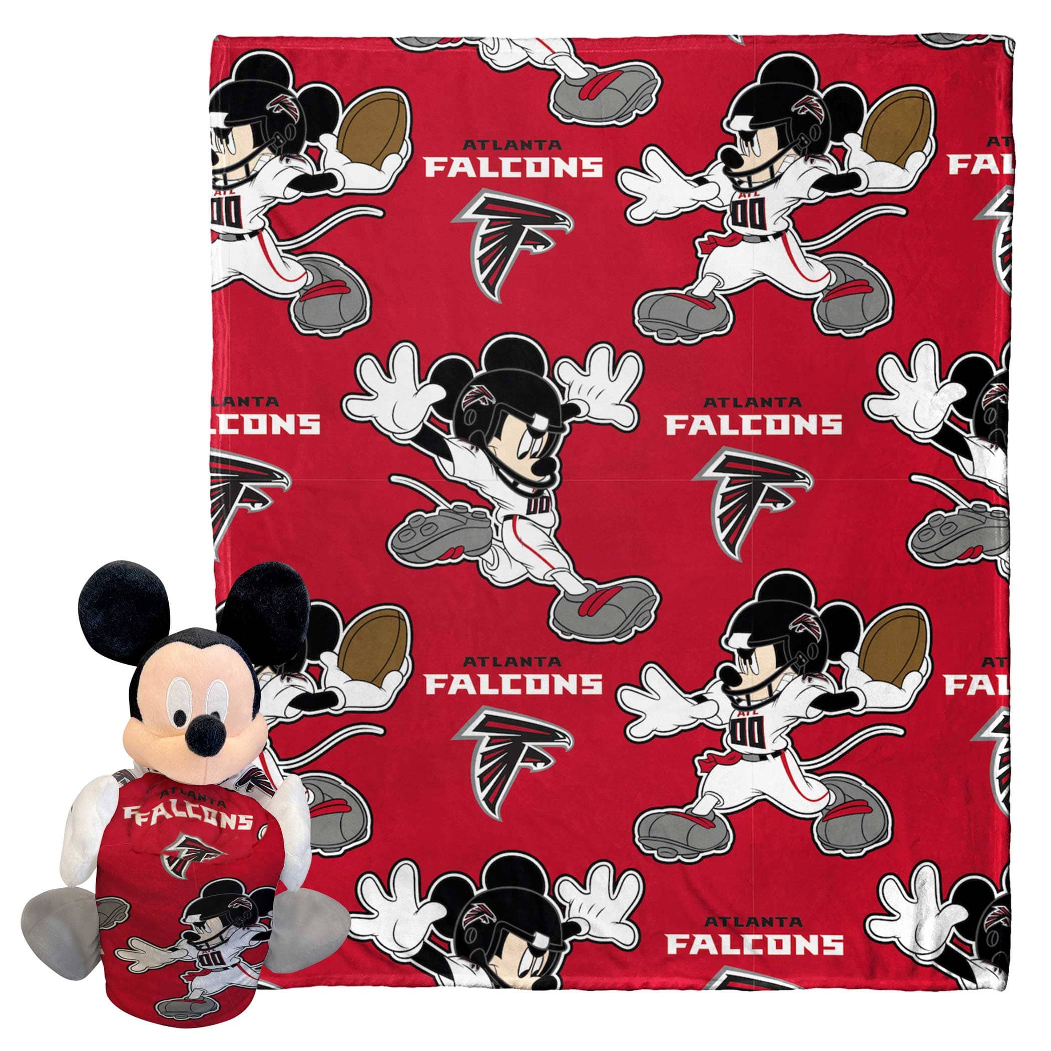 Northwest - Atlanta Falcons Mickey Hugger Pillow & Silk Touch Throw Set - Multicolor