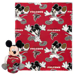 Northwest - Atlanta Falcons Mickey Hugger Pillow & Silk Touch Throw Set - Multicolor