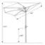 Alt View 12. Nature Spring - 9-Foot Half Patio Umbrella - Forest Green.