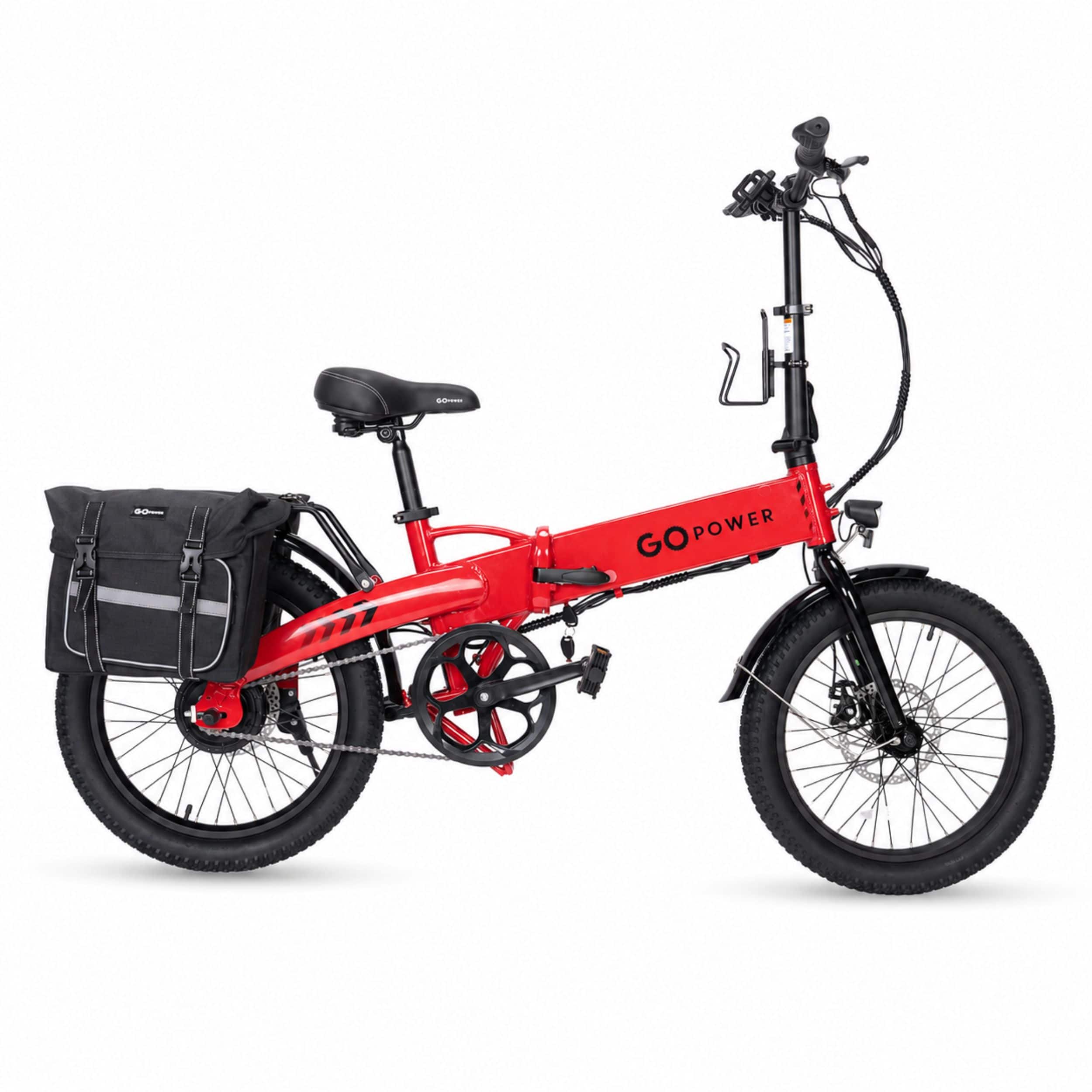 GoPowerBike - GoLite Folding Electric Bike | 20" | 750W | 20mph | 45+ Mile Range - One size - Red