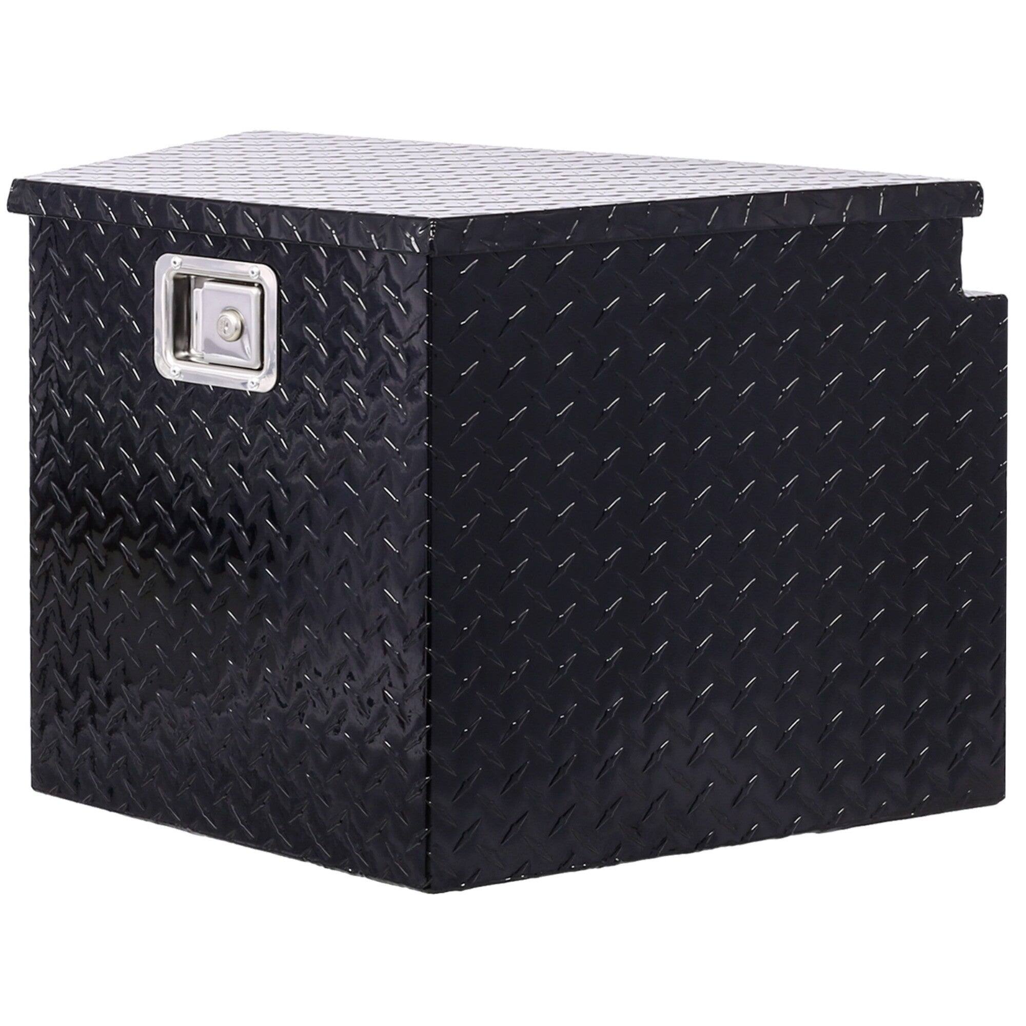 Alt View 3. Boyel Living - Black 29x16.5x18.5-Inch Aluminum Heavy-Duty Truck Bed Underbody Tool Box.