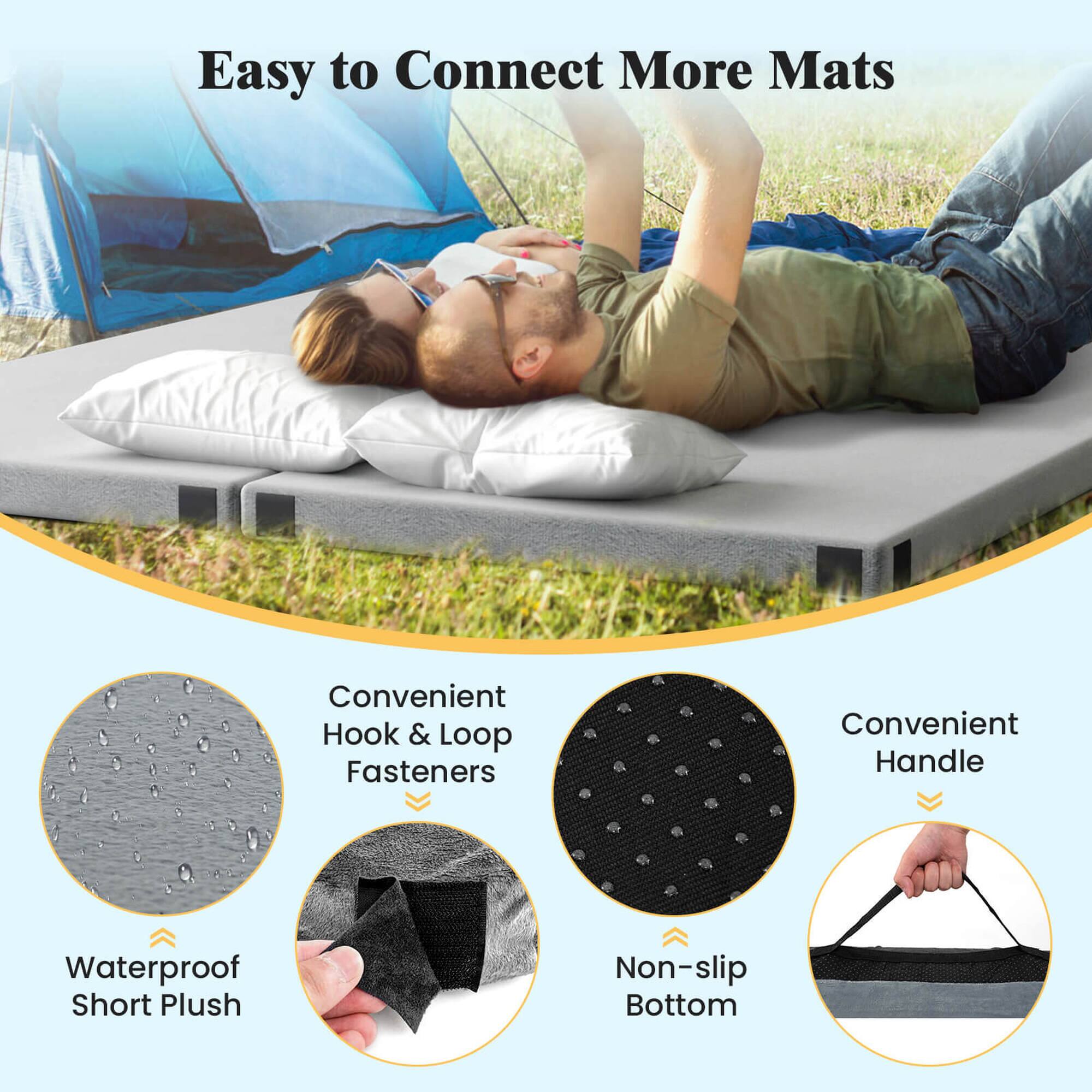 Easy to Connect More Mats

- Convenient Hook & Loop Fasteners
- Waterproof Short Plush
- Non-slip Bottom
- Convenient Handle
