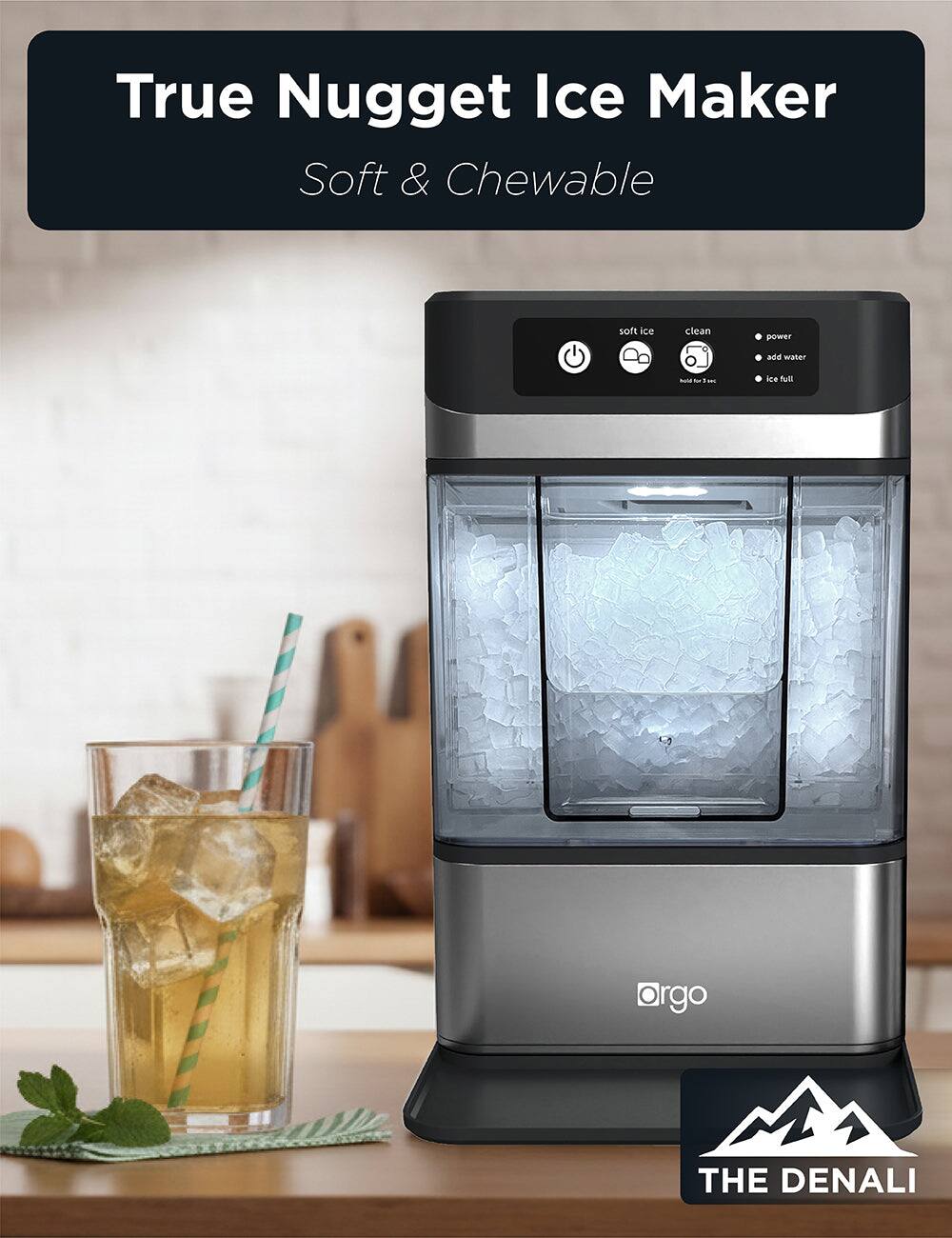 True Nugget Ice Maker  
Soft & Chewable  

- Soft ice  
- Clean  
- Power  
- Add water  
- Ice full  

THE DENALI