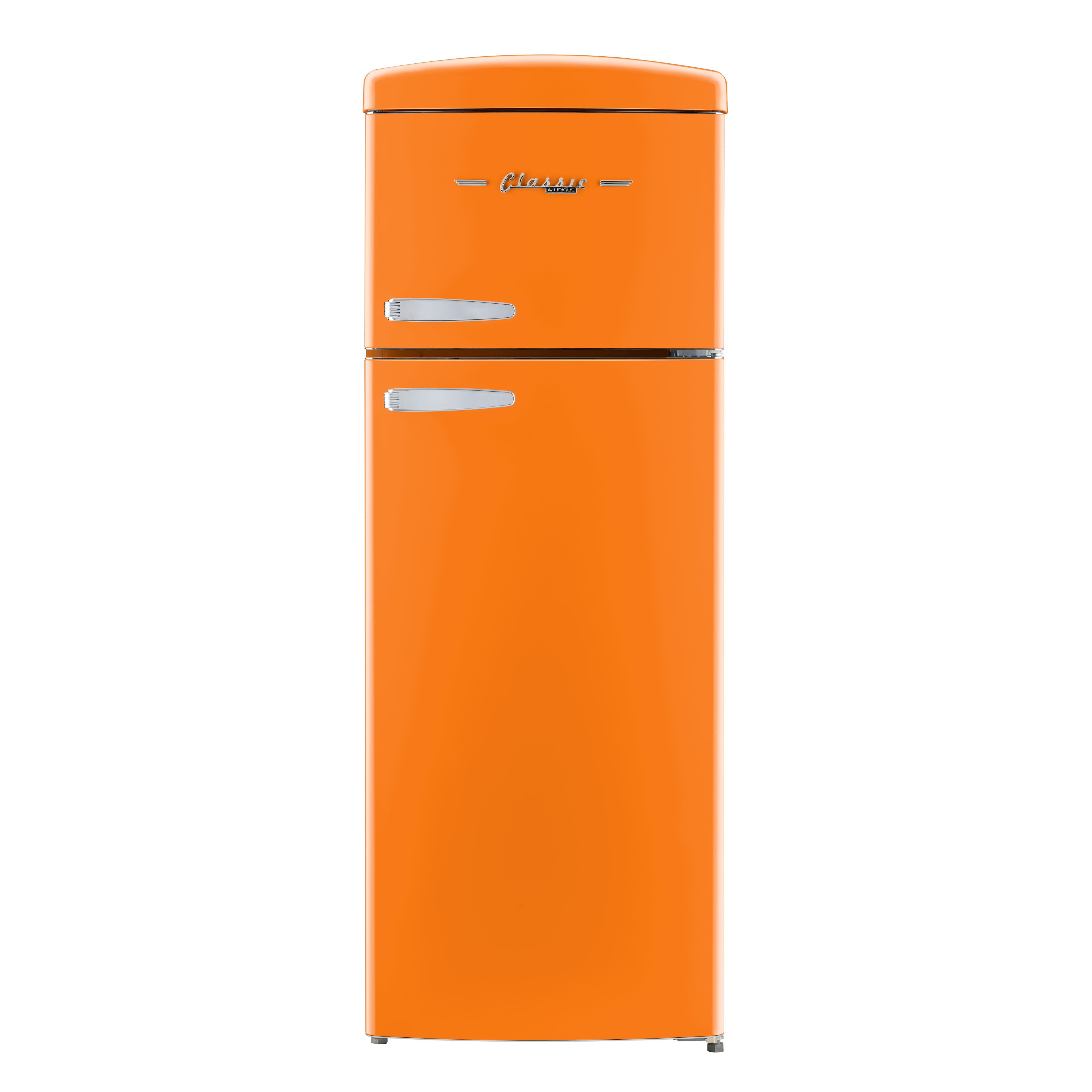 Unique Appliances - 21 in. Wide Classic Retro 7.5cu.ft Compact Top Freezer Refrigerator - Creamscicle Orange