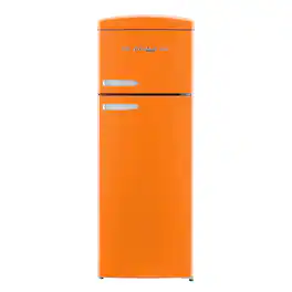 Unique Appliances - 21 in. Wide Classic Retro 7.5cu.ft Compact Top Freezer Refrigerator - Creamscicle Orange