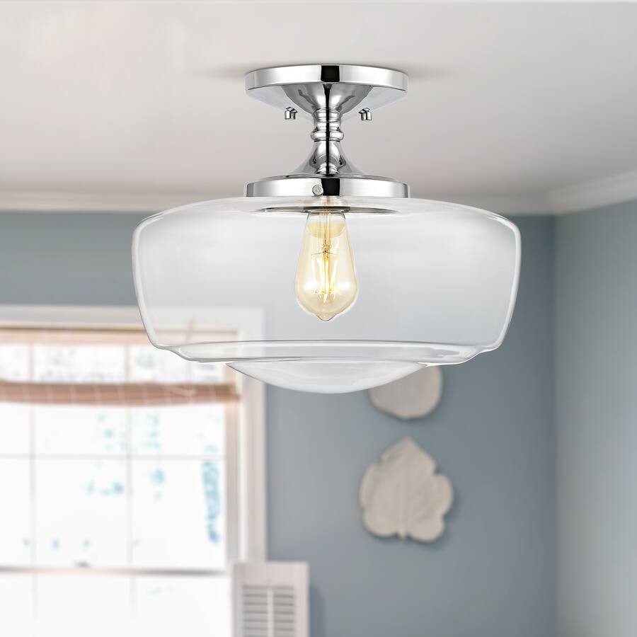 Alt View 1. Jonathan Y - Marfa 14" 1-Light Modern Farmhouse Schoolhouse ...