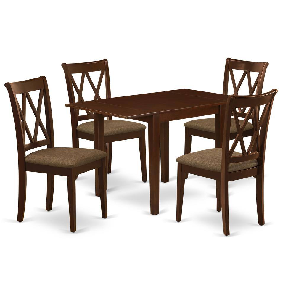 Left. East West Furniture - Dining Room Set Mahogany - Brown.