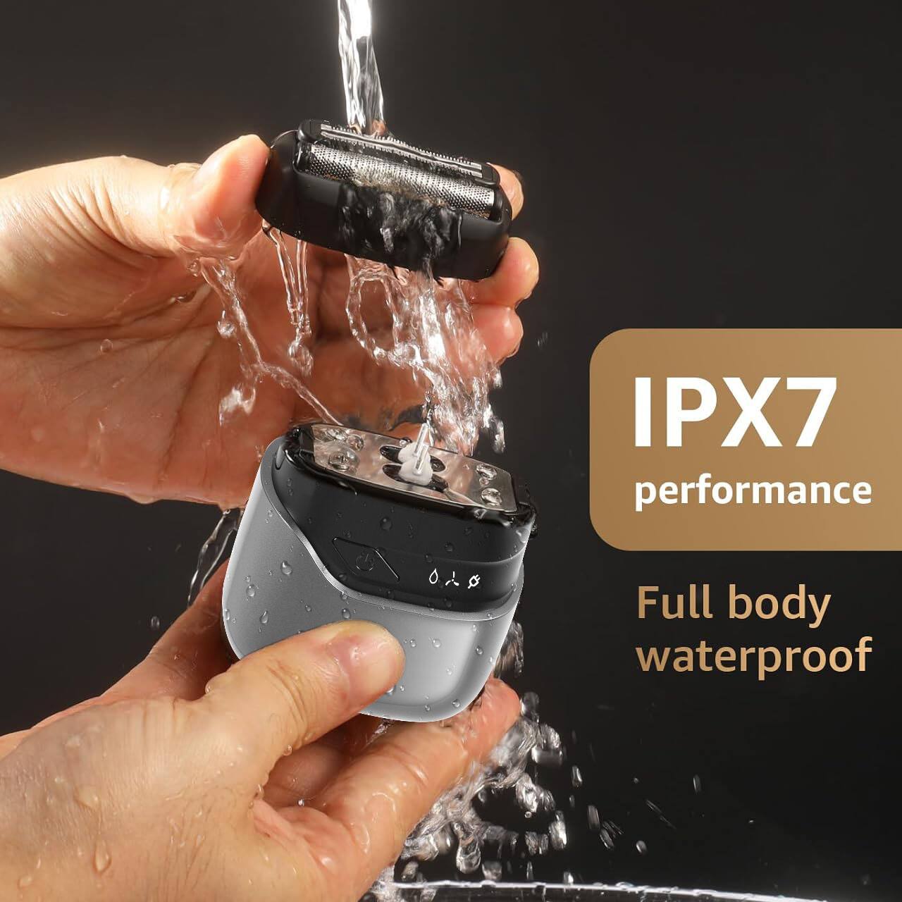 IPX7 performance

Full body waterproof