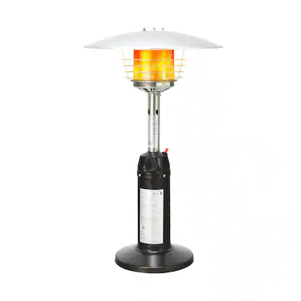 Front. Mondawe - 13000 BTU Portable Tabletop Propane Patio Standing Heater - Black.