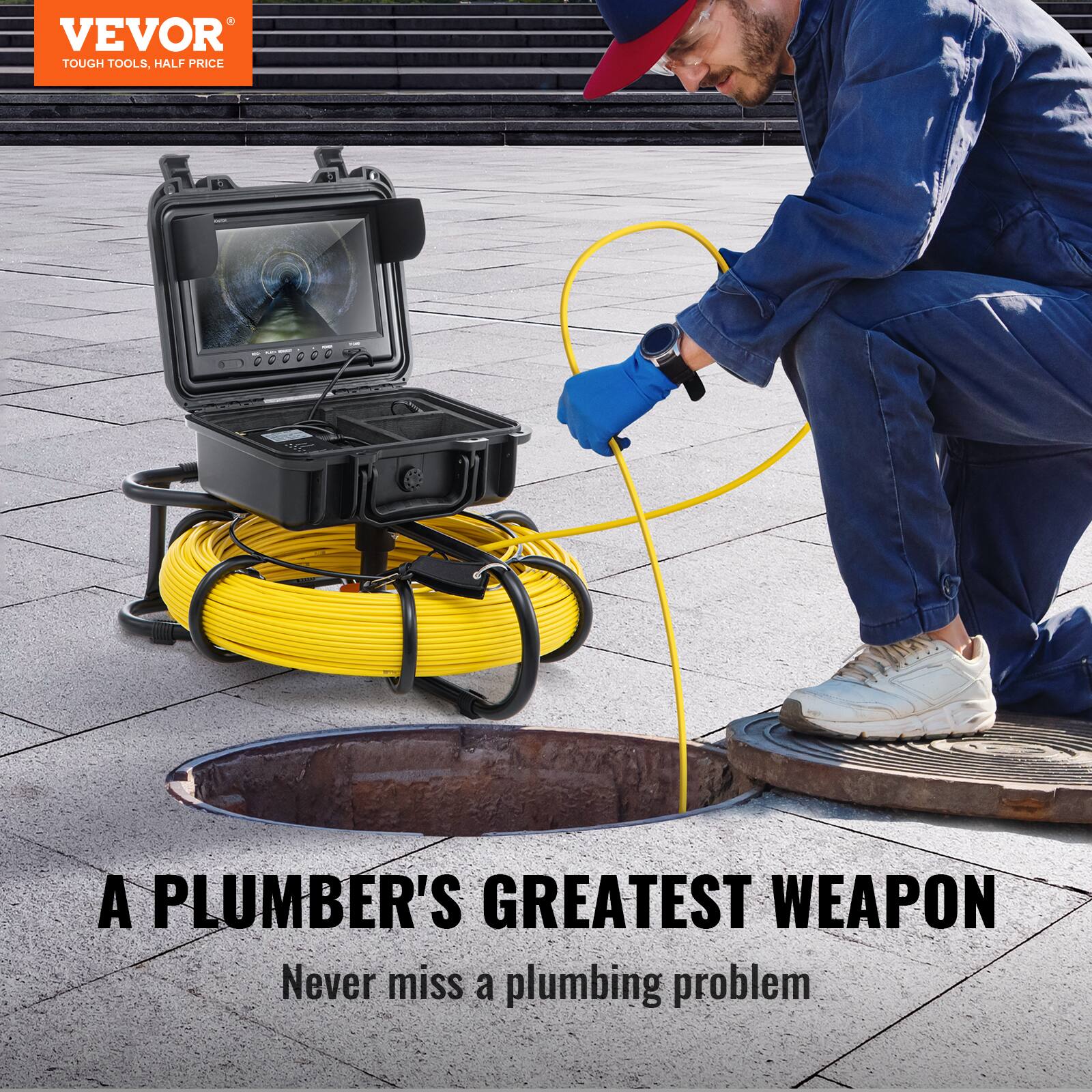 VEVOR TOUGH TOOLS, HALF PRICE

A PLUMBER'S GREATEST WEAPON

Never miss a plumbing problem