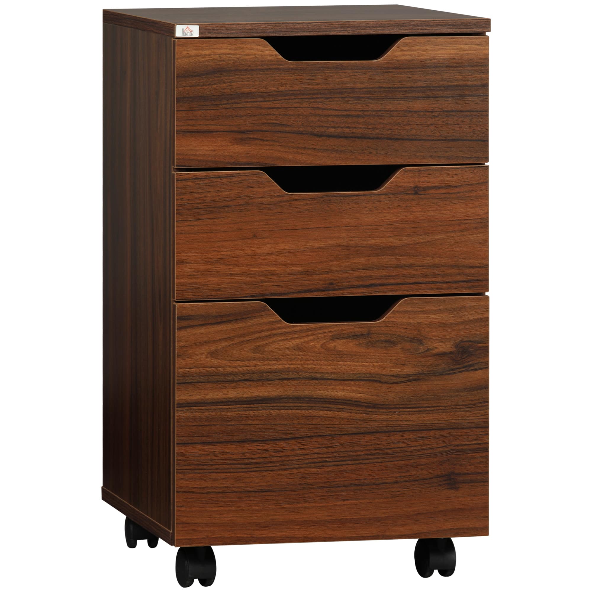 Homcom - Cabinet Storage Organizer with Caster Wheels - Brown
