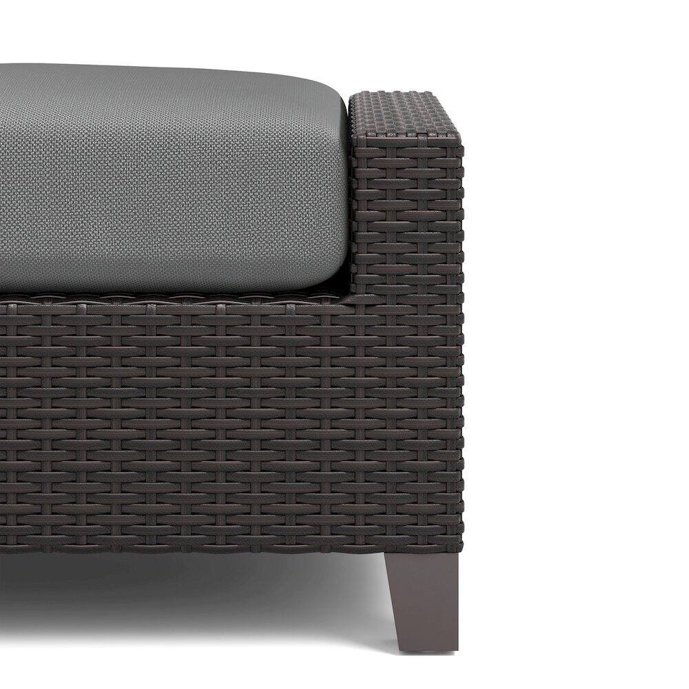 Alt View 2. Outdoor Escape - Outdoor Escape Outdoor Ottomans for Patio - Brown.