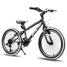 JOYSTAR - Lubbock 20 Inch Kids Bike with 7-Speed, Hardtail Mountain Bike for Kids Ages 6-10 MTB for Boys Girls - Black