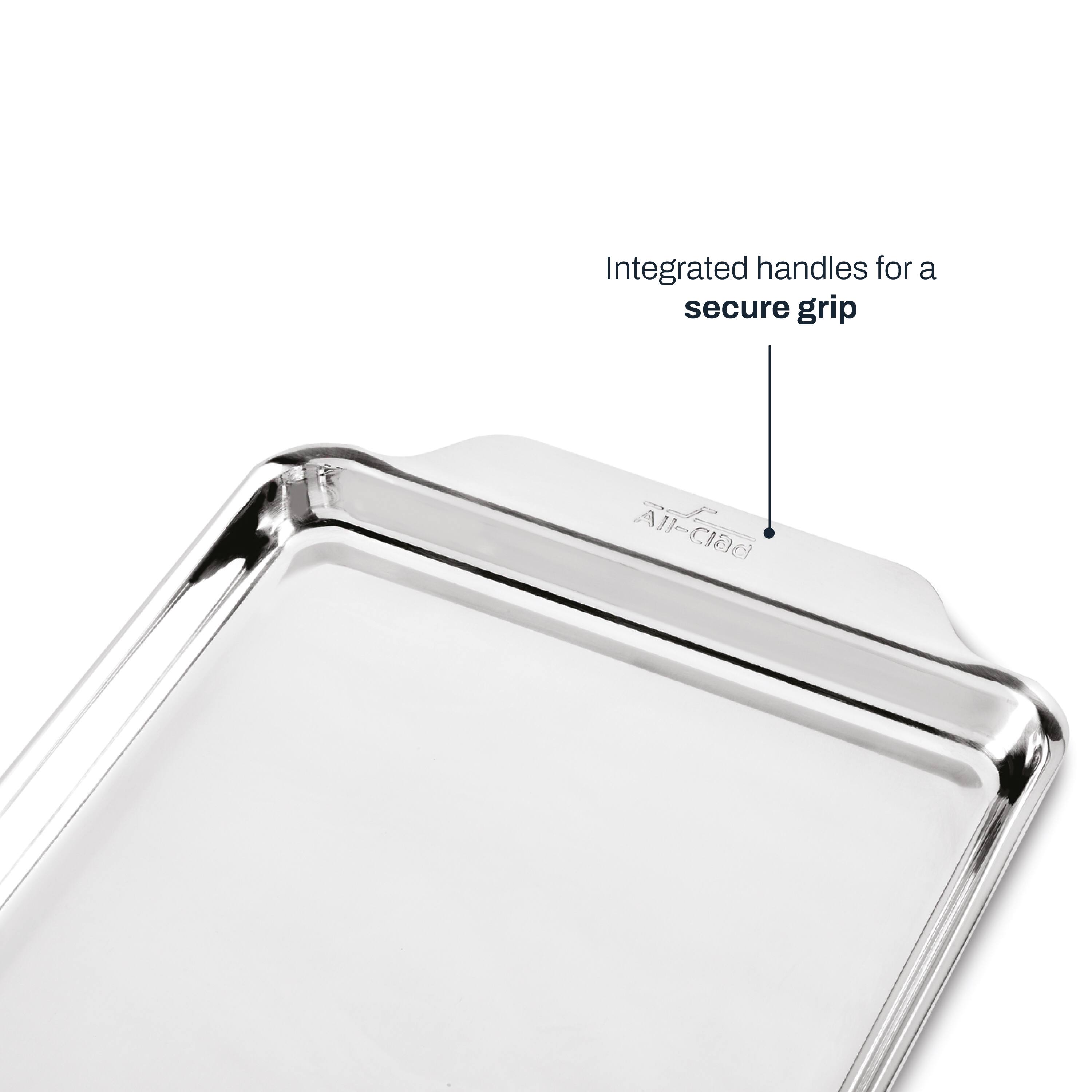 Integrated handles for a secure grip  
All-Clad