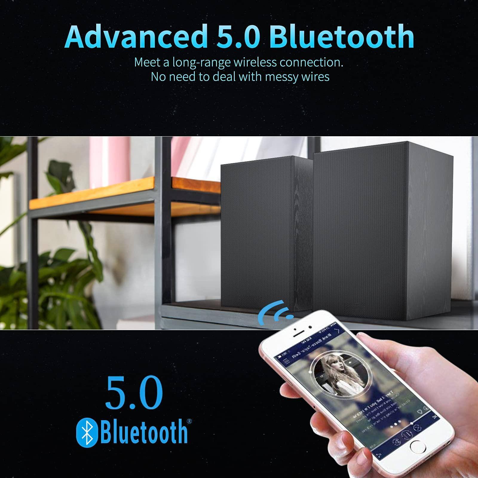 Advanced 5.0 Bluetooth  
Meet a long-range wireless connection.  
No need to deal with messy wires  

5.0 Bluetooth