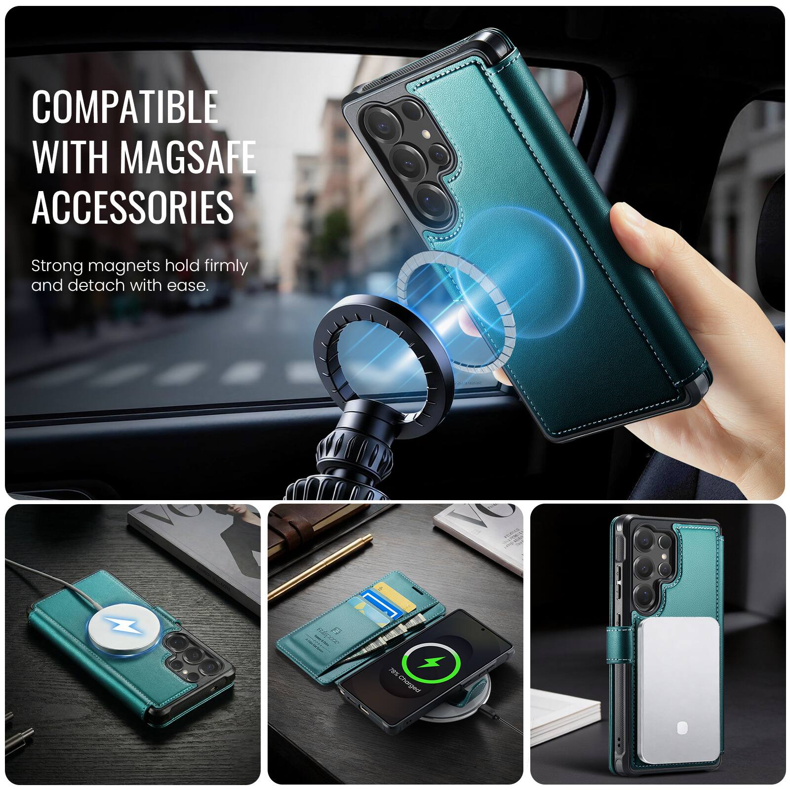 COMPATIBLE WITH MAGSAFE ACCESSORIES

Strong magnets hold firmly and detach with ease.