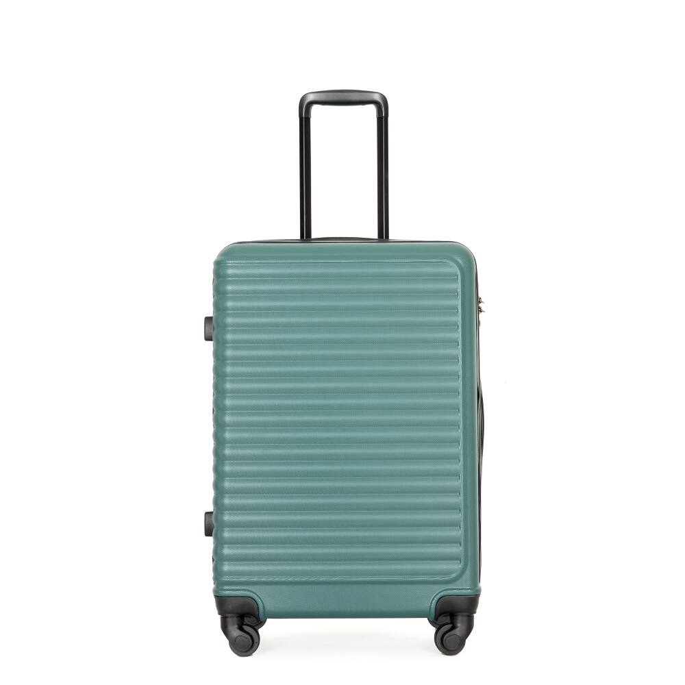 Angle. Ropilly - Ropilly 3 Piece Luggage Set Green Hardshell Suitcase with Wheels - Green.