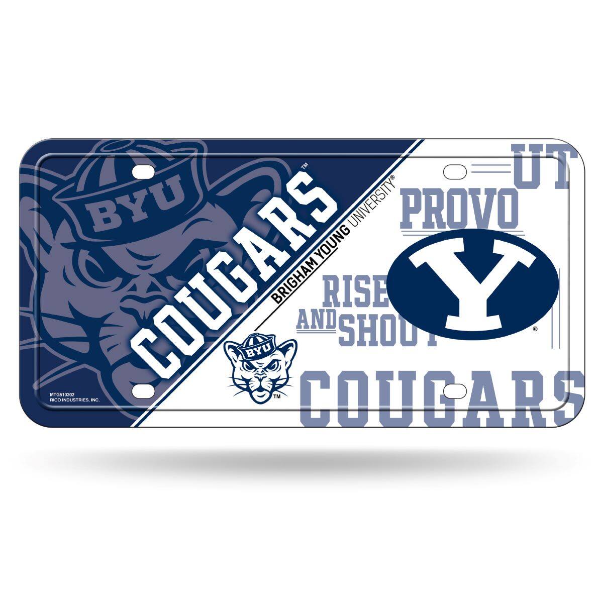 Brigham Young BYU Cougars 12x6 Metal License Plate Auto Tag