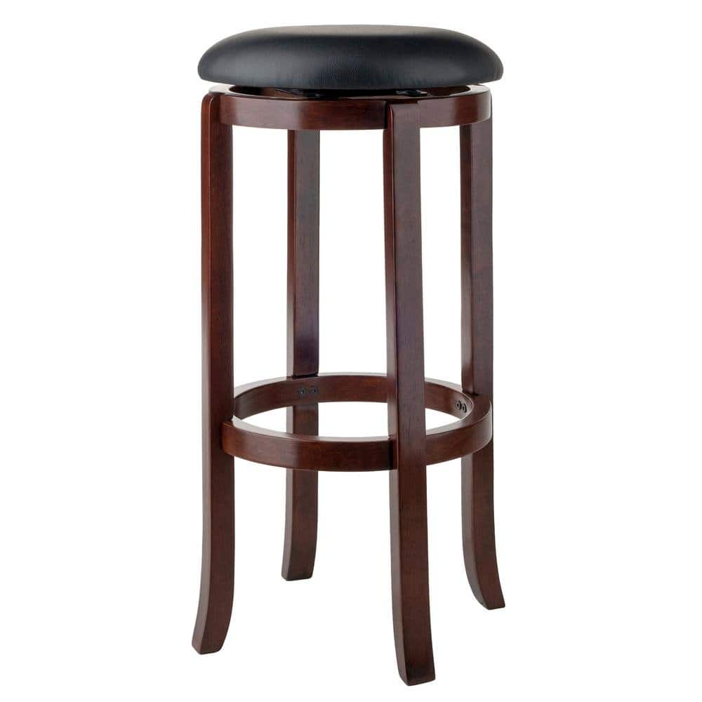FurniFact - Bar Stool - Walnut / Black