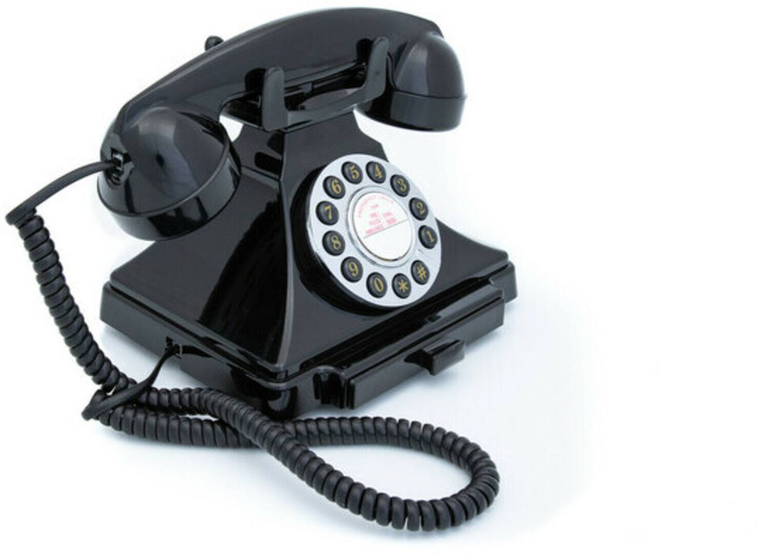 Alt View 3. PopMarket - GPO Carrington Push Button Telephone - Black   - MISC ACCESSORY - Black.