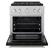 Angle. ZLINE - 30 in. Wide 4 Burner 4.2 cu. ft. Freestanding Paramount Dual Fuel Range with DuoPro Cooktop - Satin Steel/Black Matte.