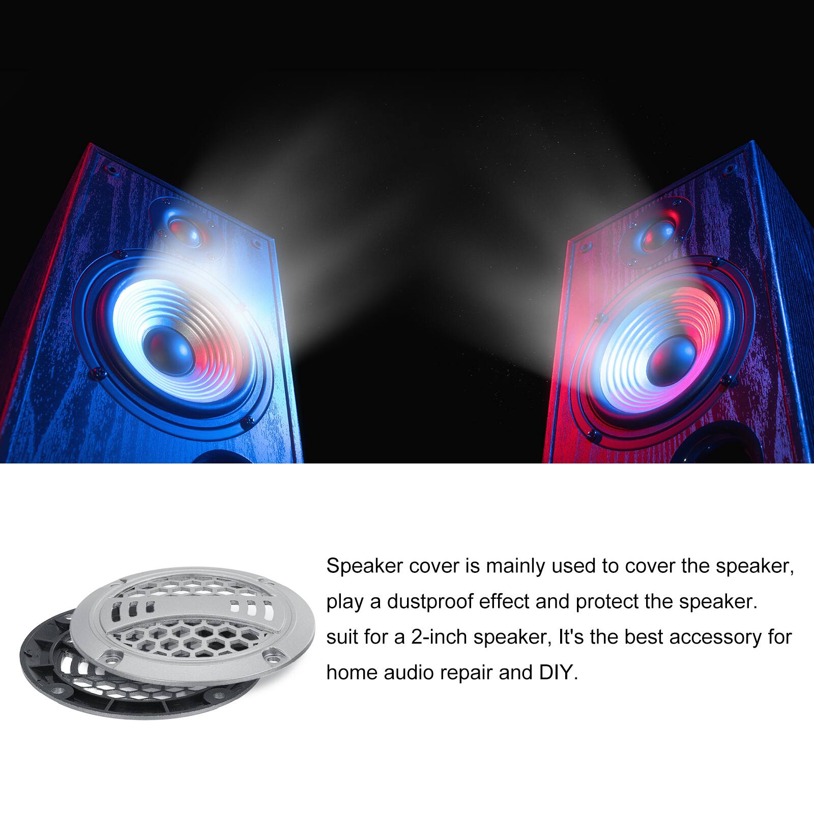 Speaker cover is mainly used to cover the speaker, play a dustproof effect and protect the speaker. It's the best accessory for home audio repair and DIY.