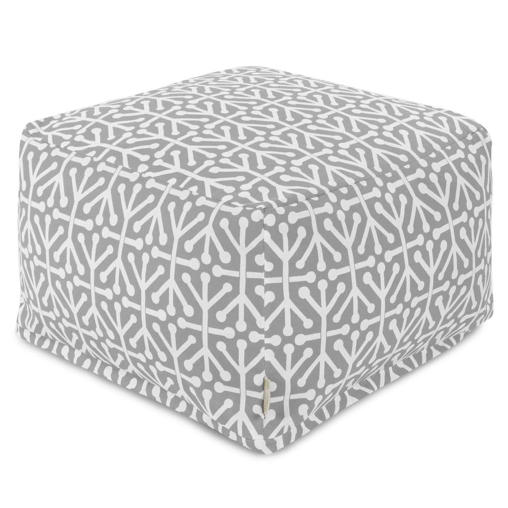 Majestic Home - Ottoman Pouf Aruba - Gray