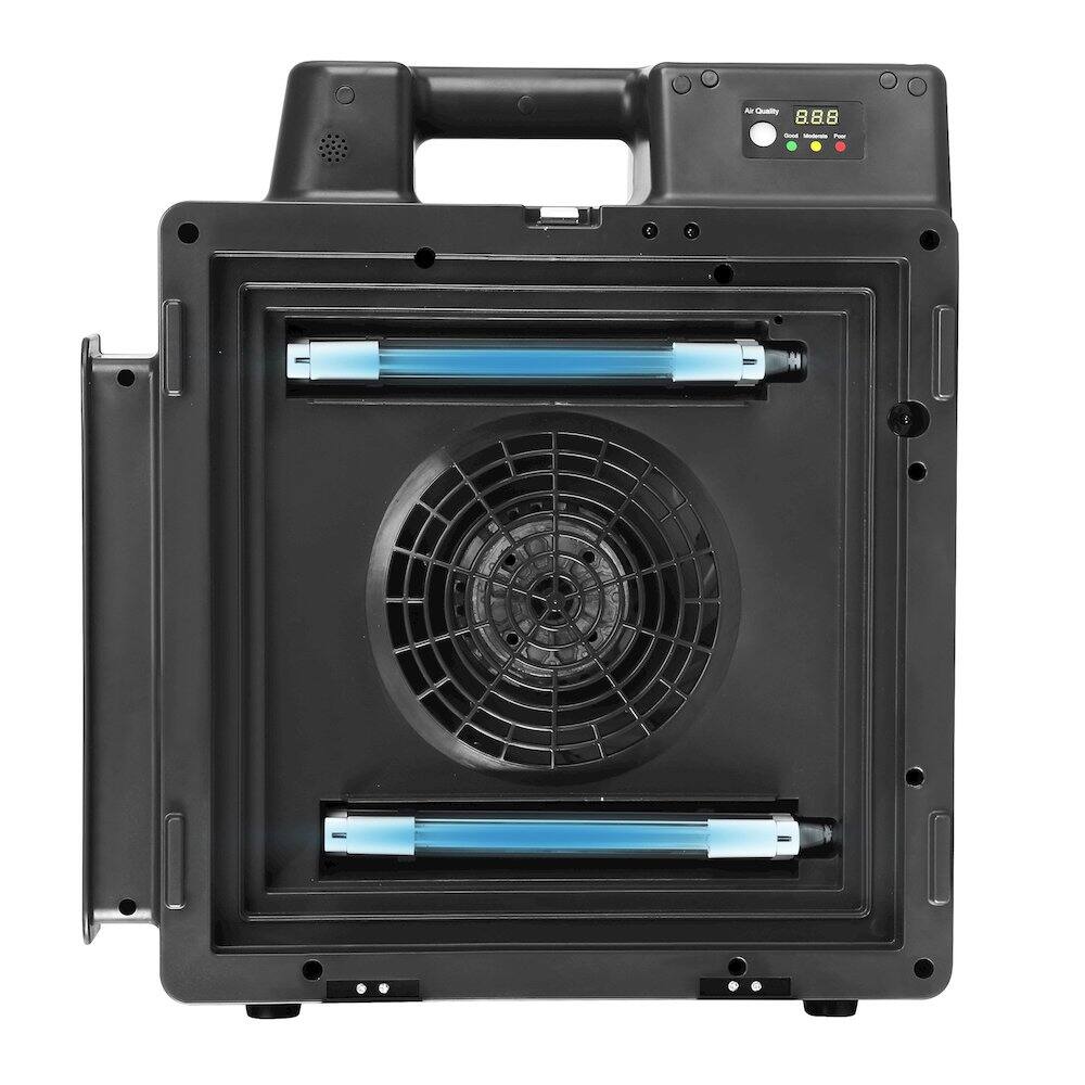 Angle. XPOWER - 5 Stage Filtration HEPA Air Purifier with Dual UV-C Lights and PM2.5 Sensor - Black.